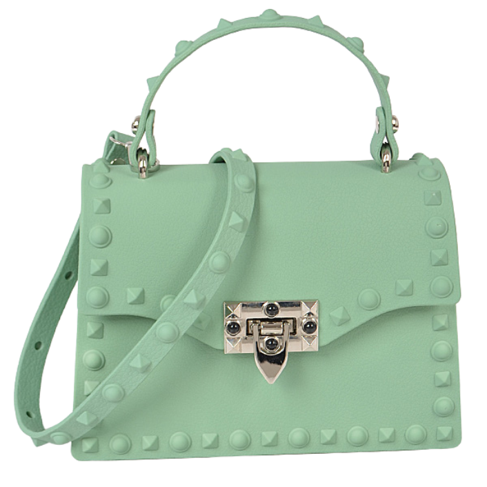 Sassy Studded Bag-Mint – Erricka Monae's Boutique